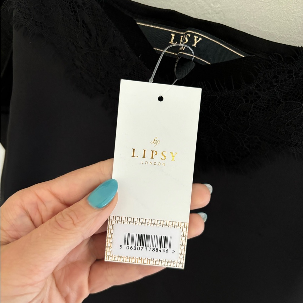 NWT Lipsy London Lace Trim Satin Cami - Picture 3 of 4